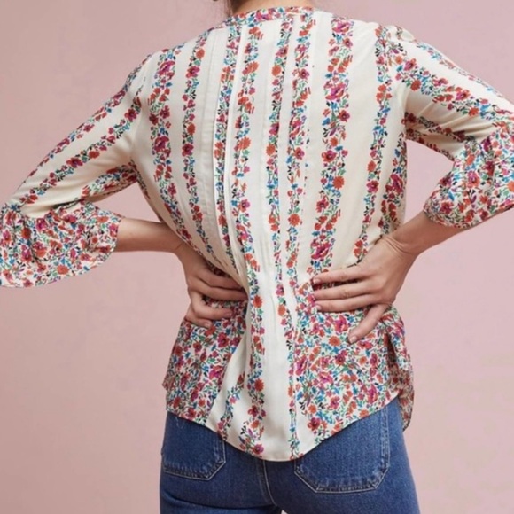 Anthropologie Maeve Floral Top Size 0 - Picture 2 of 7